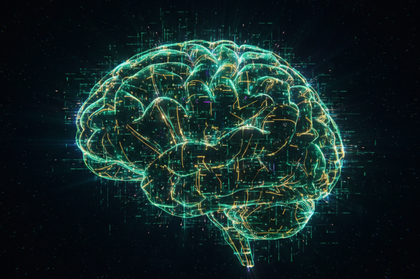 AI psychosis concept - glowing brain illustration representing risks of prolonged chatbot use