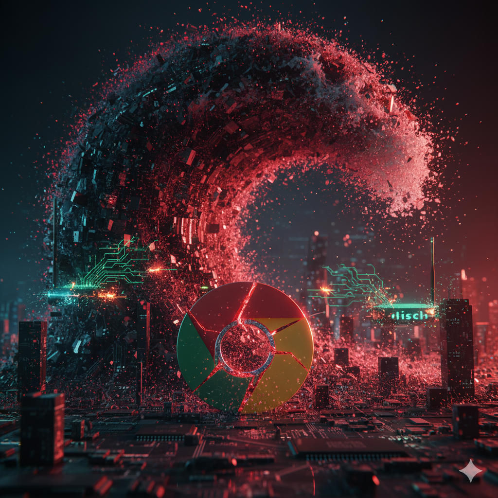 Cybersecurity newsletter graphic with attack and vulnerability icons