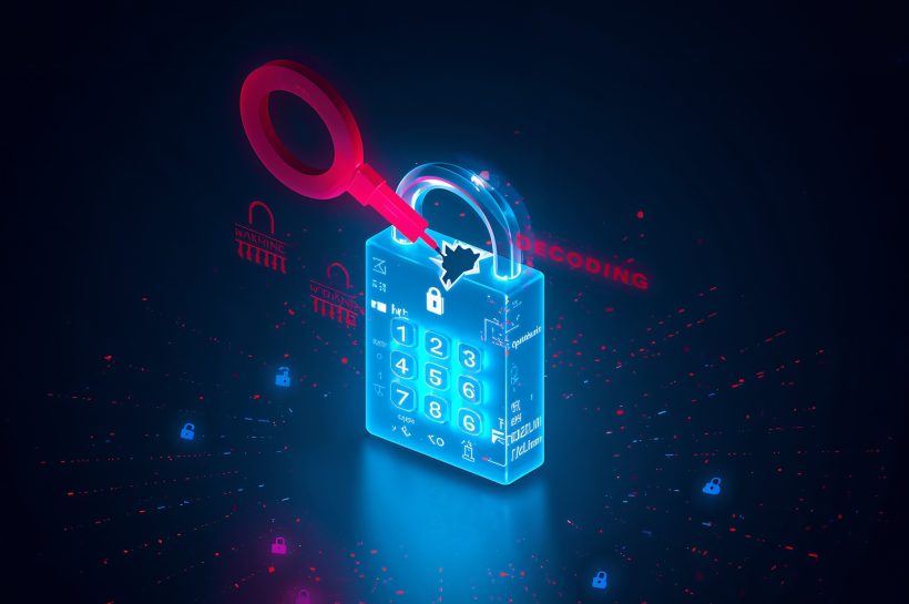 Custom graphic depicting a motherboard’s SPI bus with a TPM module and decrypted BitLocker volume icon
