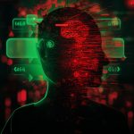 Calm night screen with chat window, safety prompt visible, and subtle warning icon, illustrating crisis-aware AI conversation boundaries