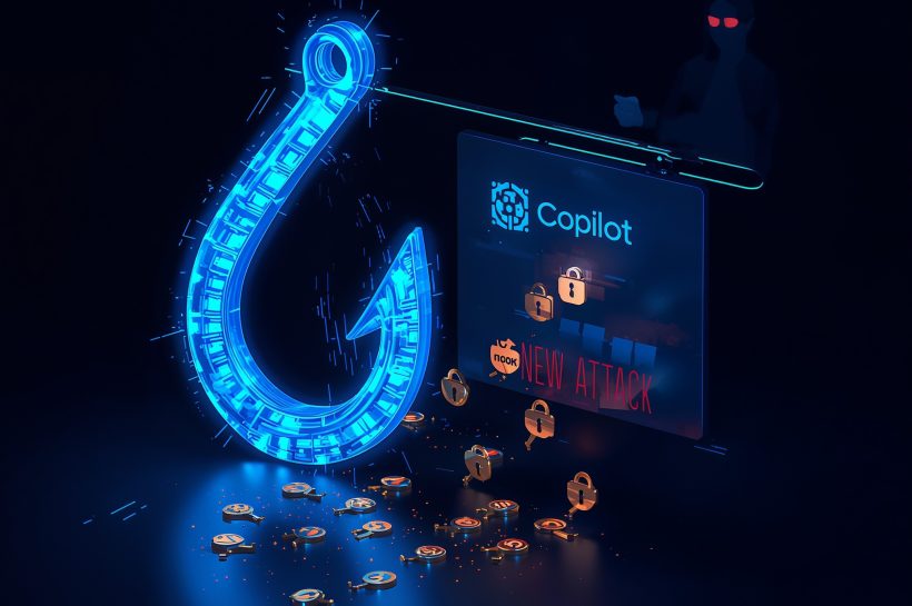 Microsoft Copilot Studio agent interface illustrating token phishing redirection