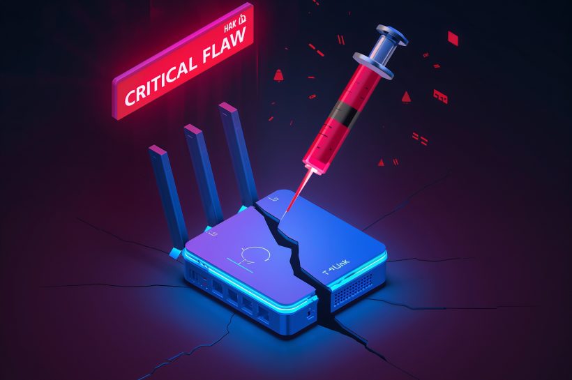 TP-Link Omada gateway vulnerability diagram showing remote command injection path