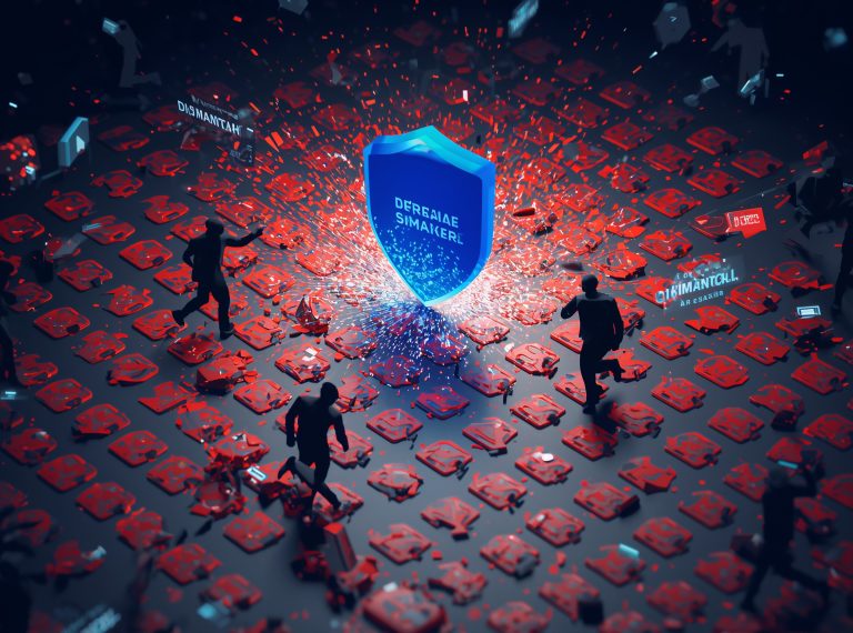 Police officers inspect seized SIM modems and GSM gateways after Operation SIMCARTEL takedown