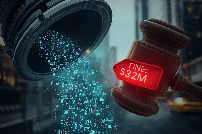 Data broker headquarters concept showing personal data audit and compliance fine