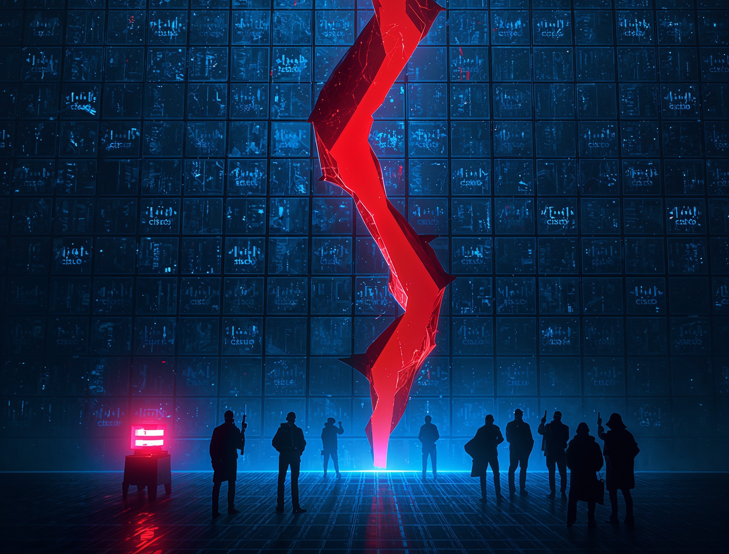 Cisco ASA firewall zero-day exploit campaign illustration