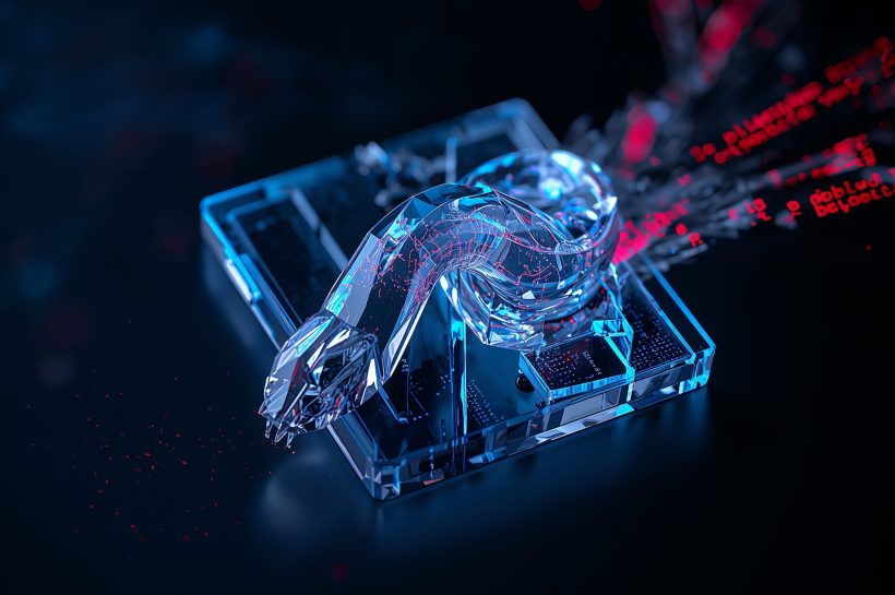 GlassWorm malware infection in VS Code extensions showing invisible code and supply-chain compromise.