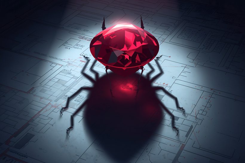 Diagram of Jewelbug APT intrusion into Russian IT systems via renamed debugger, cloud exfiltration, and backdoor operations