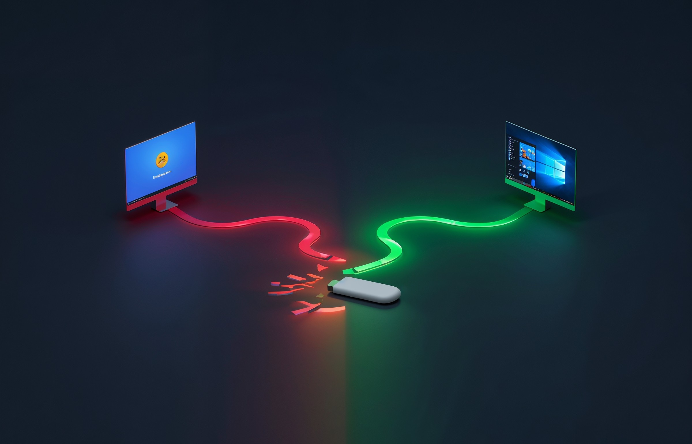 Windows Recovery Environment screen showing USB keyboard and mouse input failure”