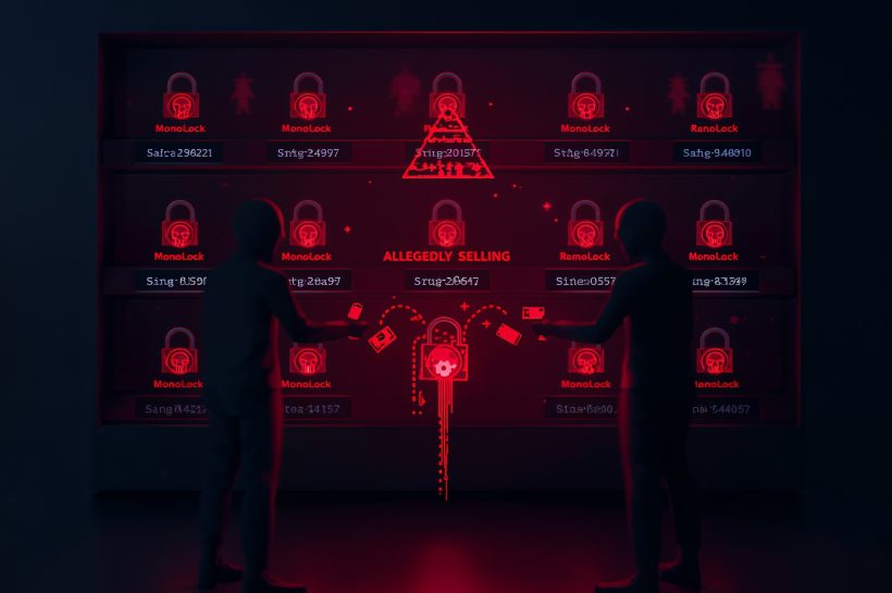 MonoLock ransomware toolkit for sale on dark web forum screen capture