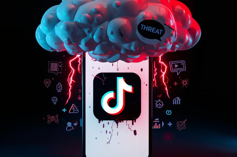 TikTok post showing a ‘Wanted: dead or alive’ message targeting Pam Bondi