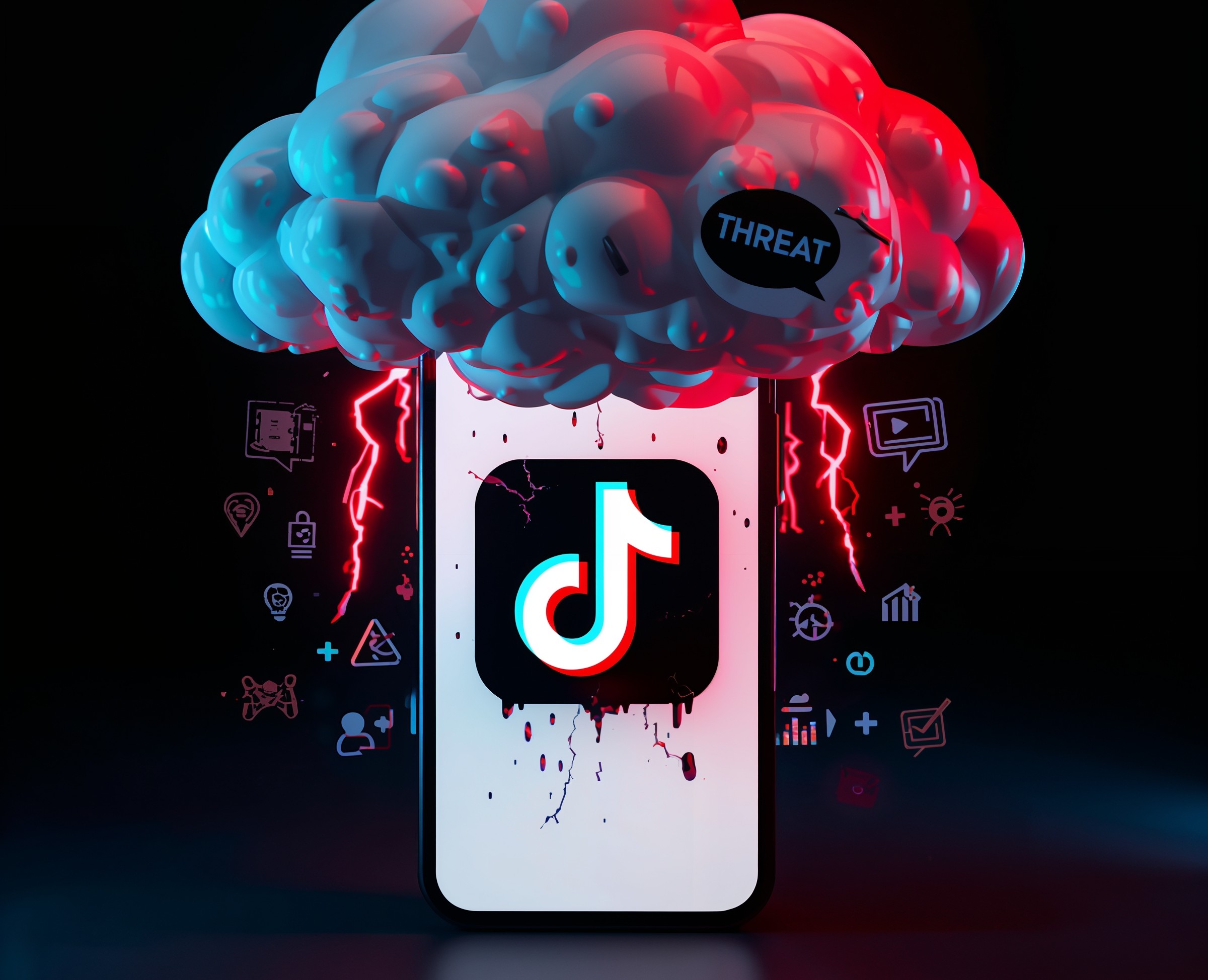 TikTok post showing a ‘Wanted: dead or alive’ message targeting Pam Bondi