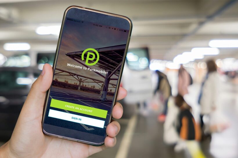 ParkMobile app open on a smartphone displaying digital parking ticket after data breach settlement