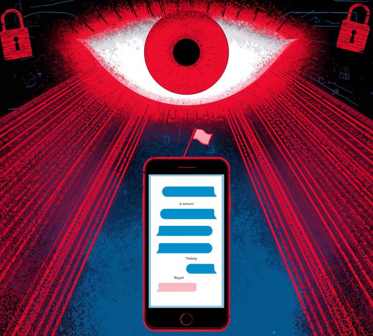 Signal app with German flag and encryption shield graphic