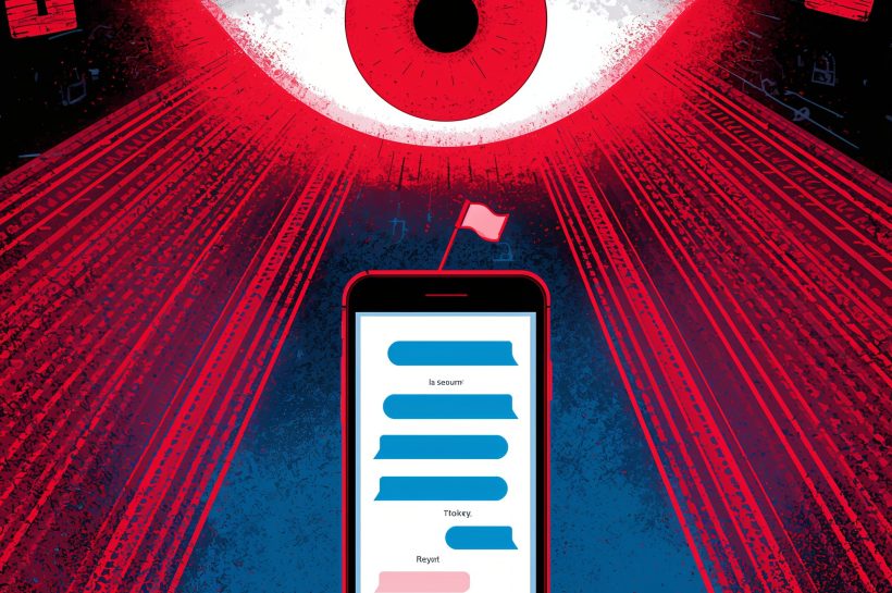 Signal app with German flag and encryption shield graphic