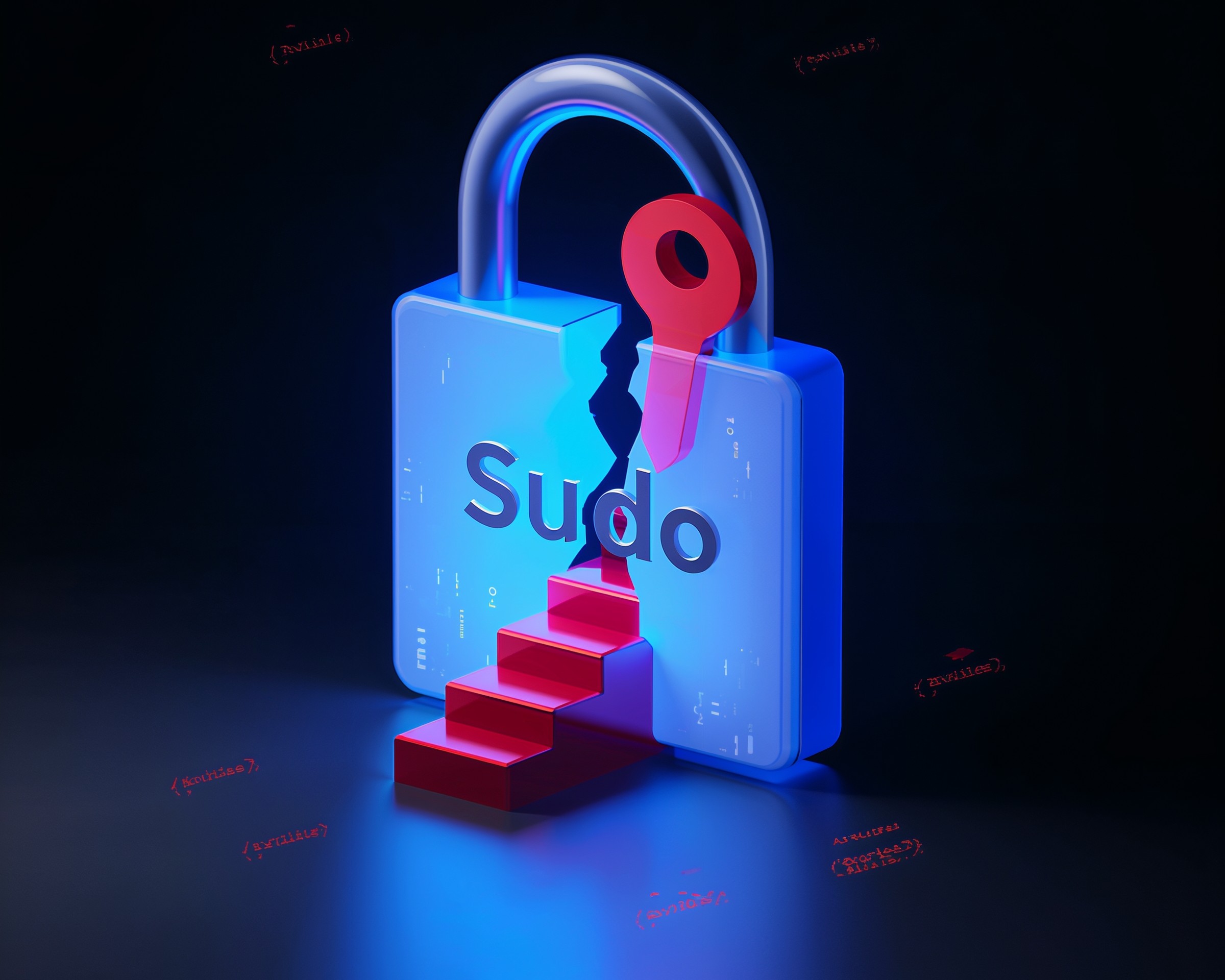 Sudo vulnerability exploit code on terminal showing privilege escalation