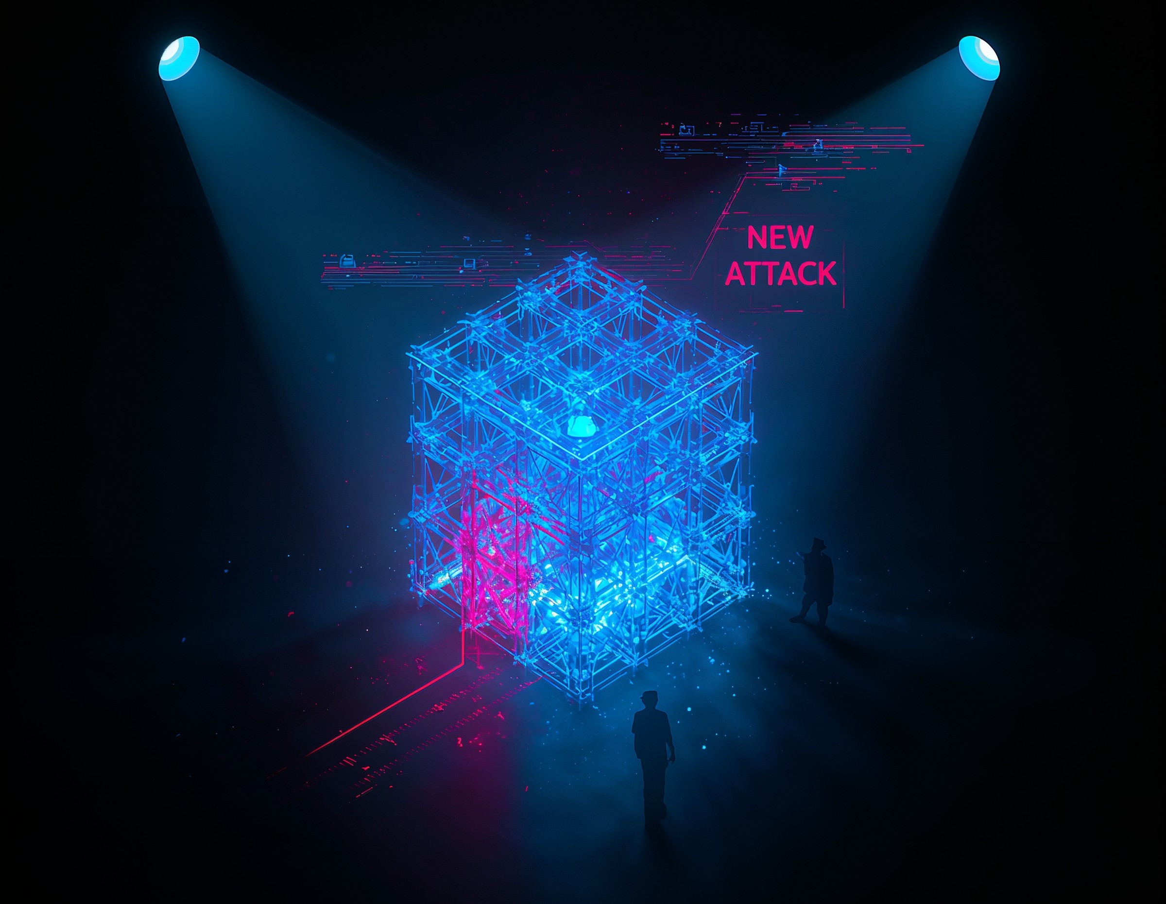 Concept diagram of TEE.Fail DDR5 interposer leaking enclave memory from Intel TDX and AMD SEV-SNP