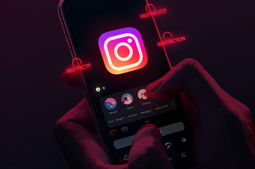 Instagram interface showing PG-13 content restriction settings for teen accounts