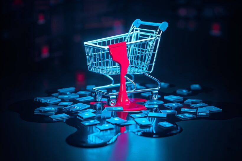 VTEX logo over cloud storage bucket leaking binary data