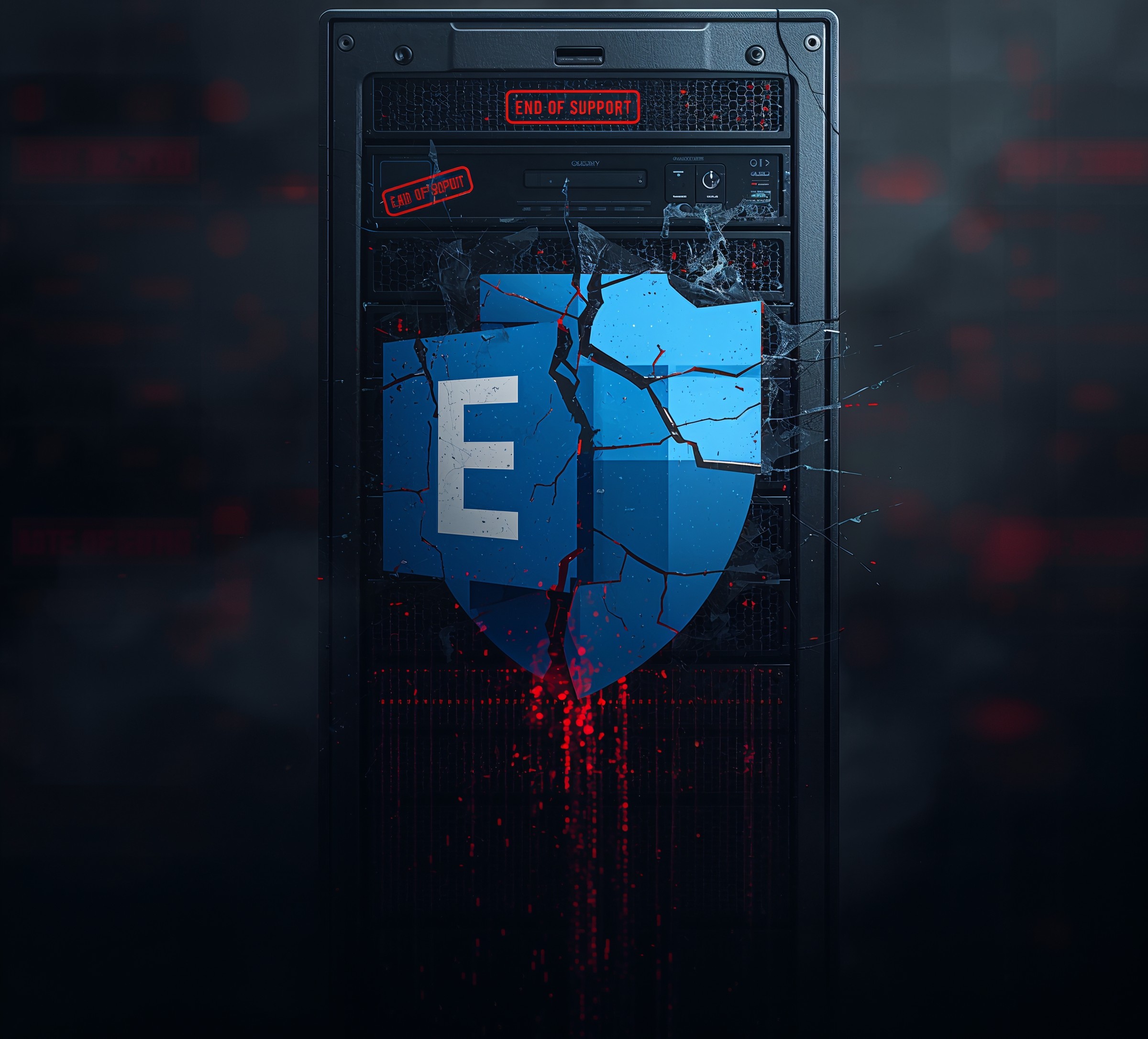 Microsoft Exchange 2016 and 2019 end of support notice on admin dashboard