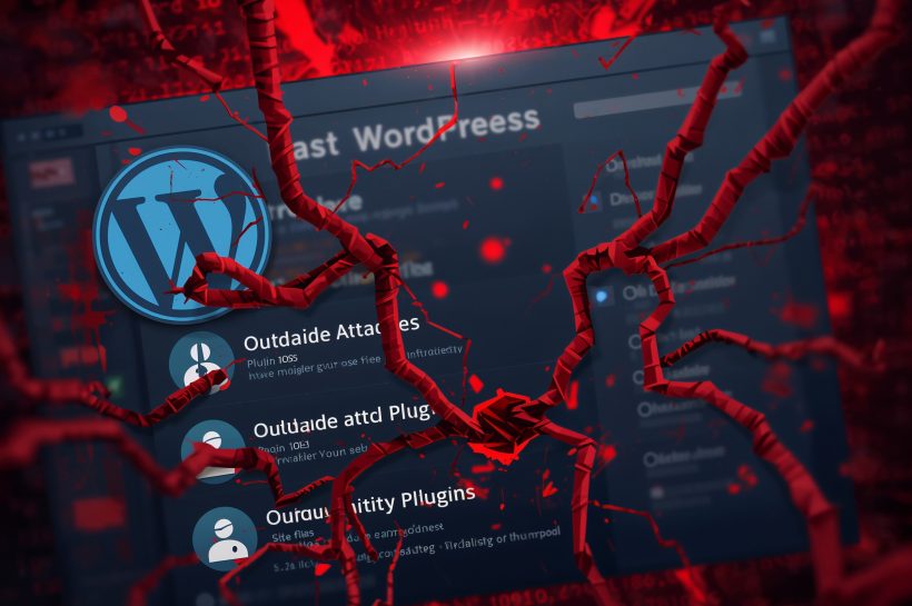 WordPress admin dashboard warning showing plugin vulnerability alert