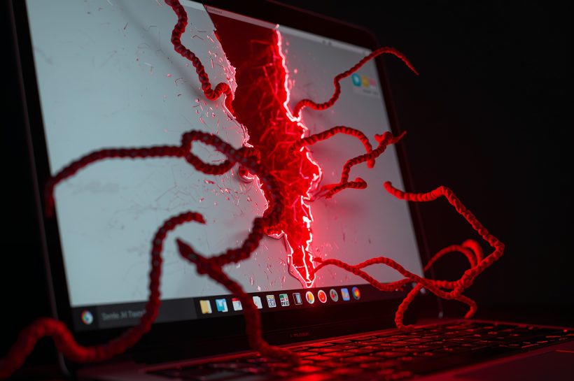 Claude Desktop extension dialog on macOS with a security prompt, highlighting sanitized AppleScript parameters and blocked shell operators