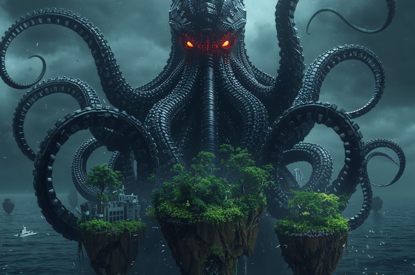 Kraken ransomware attack encrypting data across Windows, Linux, and VMware ESXi servers in an enterprise network.