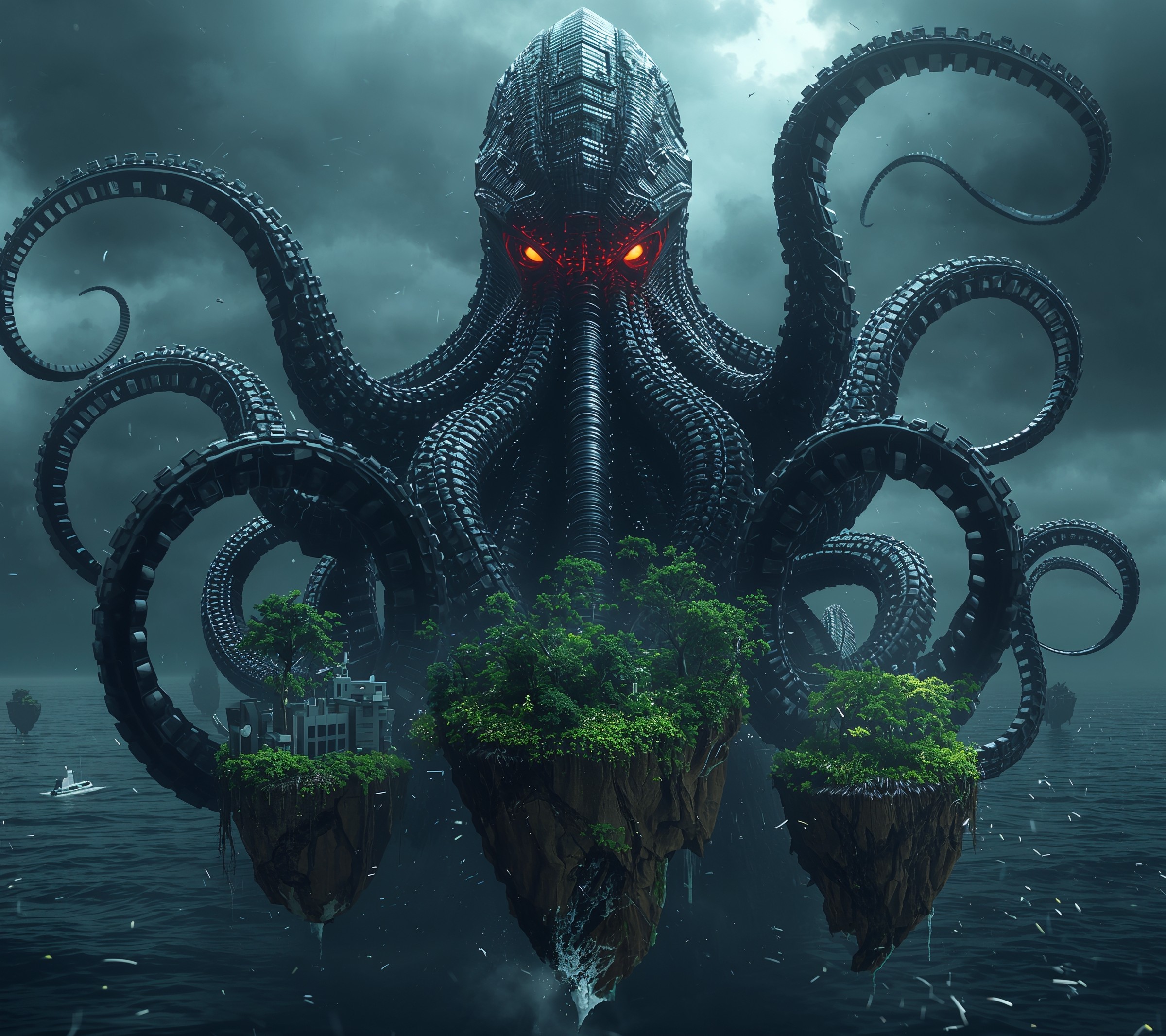 Kraken ransomware attack encrypting data across Windows, Linux, and VMware ESXi servers in an enterprise network.