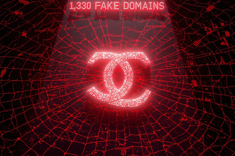 Network map of 1,330 suspicious domains impersonating luxury brands ahead of holiday season