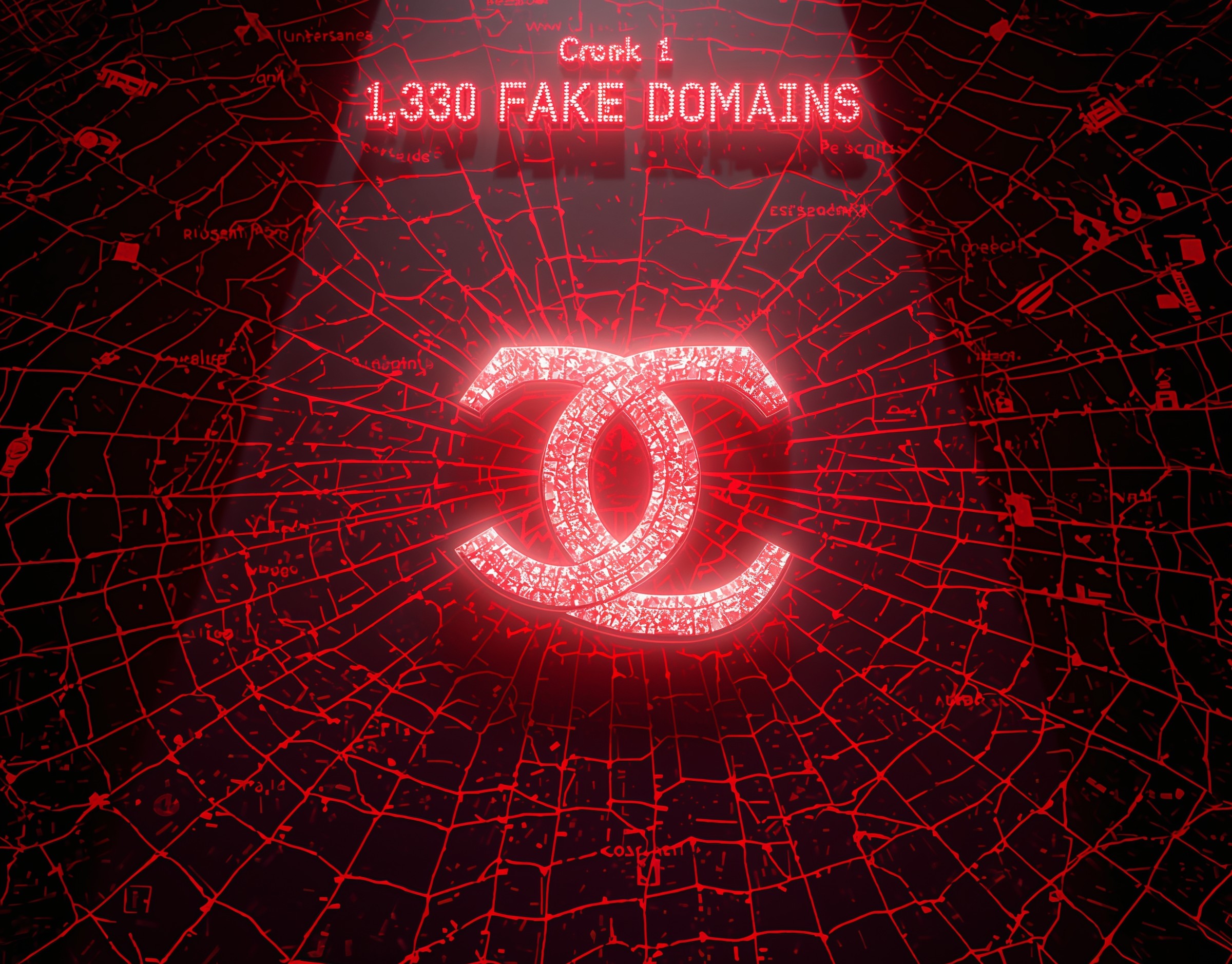 Network map of 1,330 suspicious domains impersonating luxury brands ahead of holiday season