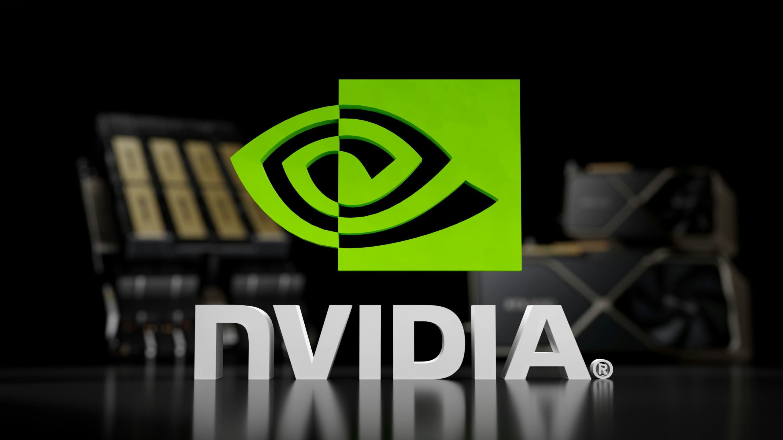 NVIDIA Blackwell accelerator concept with a compliance banner and a crossed-out China map silhouette