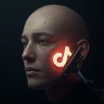 Illustration of a TikTok-style feed with a visible AI content slider and a subtle “AI-generated” label on one of the videos.