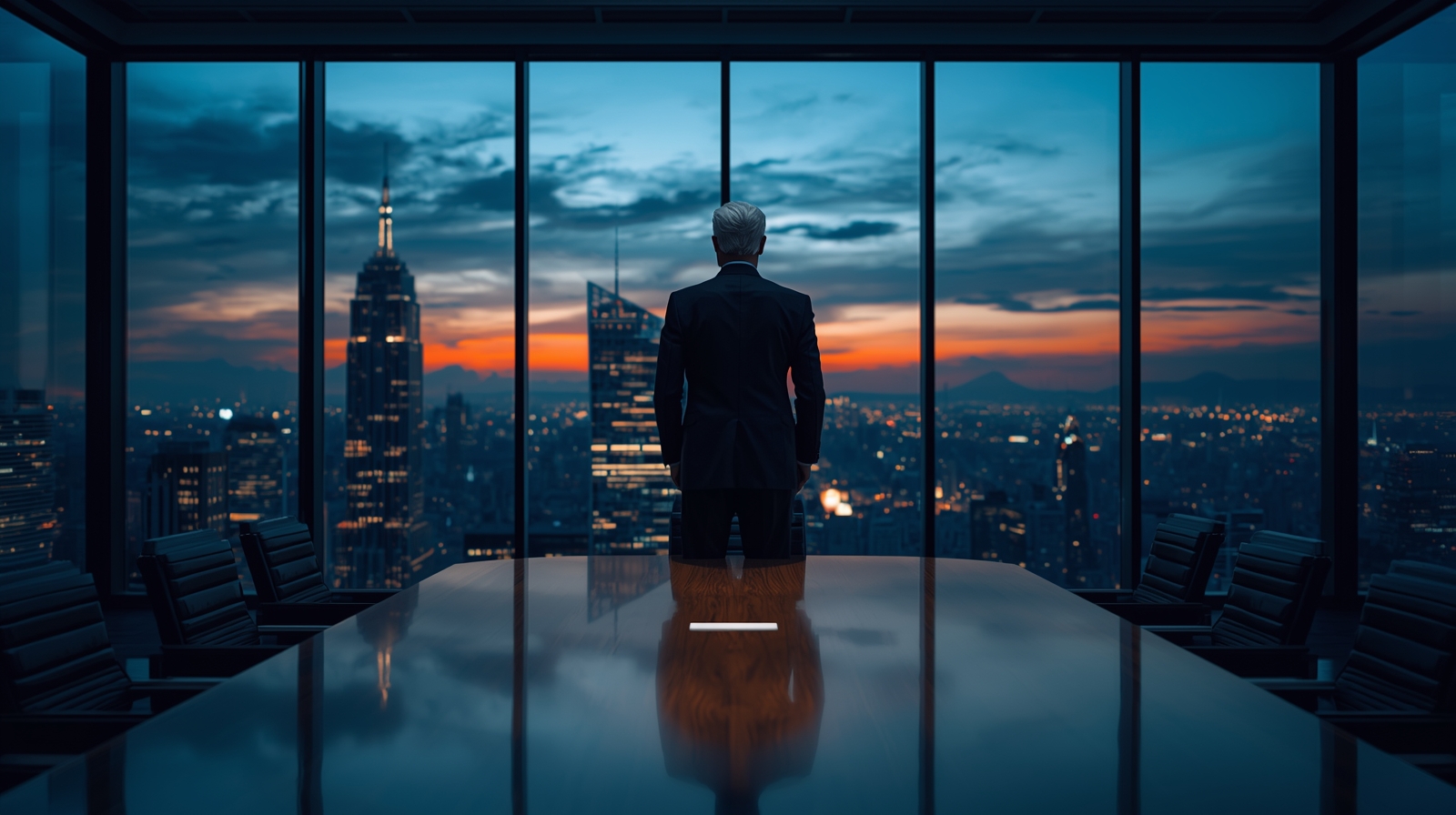 Concept illustration of Tim Cook’s silhouette fading into John Ternus against the Apple Park campus, symbolising Apple CEO succession.