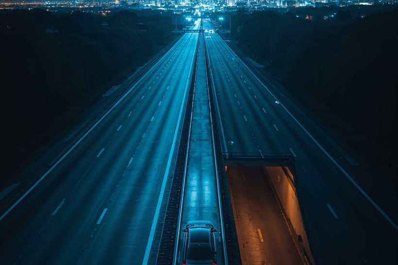 Custom illustration showing a WordPress dashboard, W3 Total Cache plugin icon, and a warning overlay about CVE-2025-9501 command injection risk