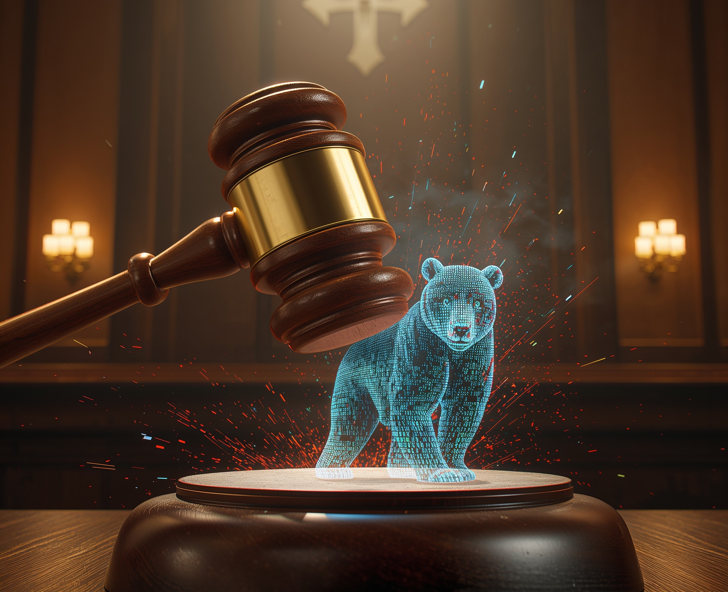 Russia-backed cyberattack indictment concept with DOJ emblem and cyber threat overlay