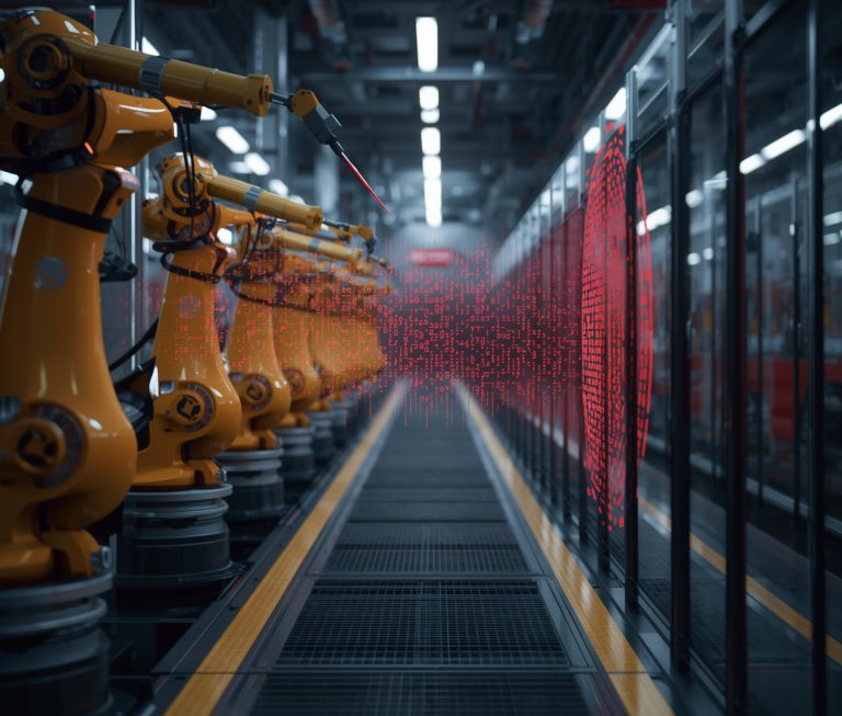 Cyber threat escalation in modern manufacturing environments showing rising OT security risks, ransomware pressure and supply-chain exploitation.