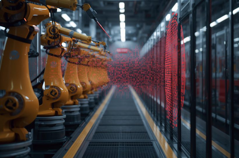 Cyber threat escalation in modern manufacturing environments showing rising OT security risks, ransomware pressure and supply-chain exploitation.
