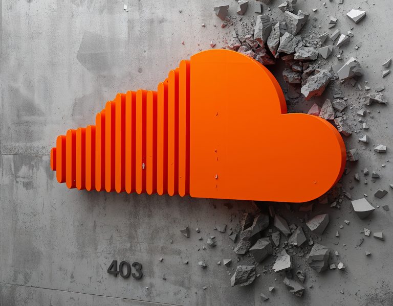 Illustration showing SoundCloud blocking VPN users with 403 errors across devices