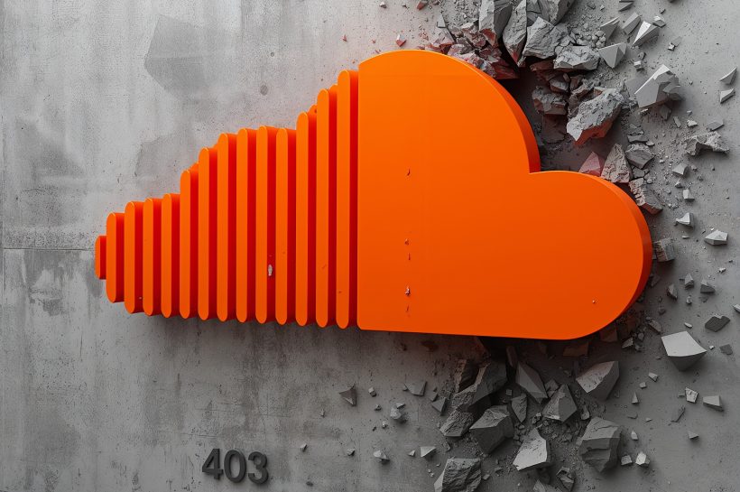 Illustration showing SoundCloud blocking VPN users with 403 errors across devices
