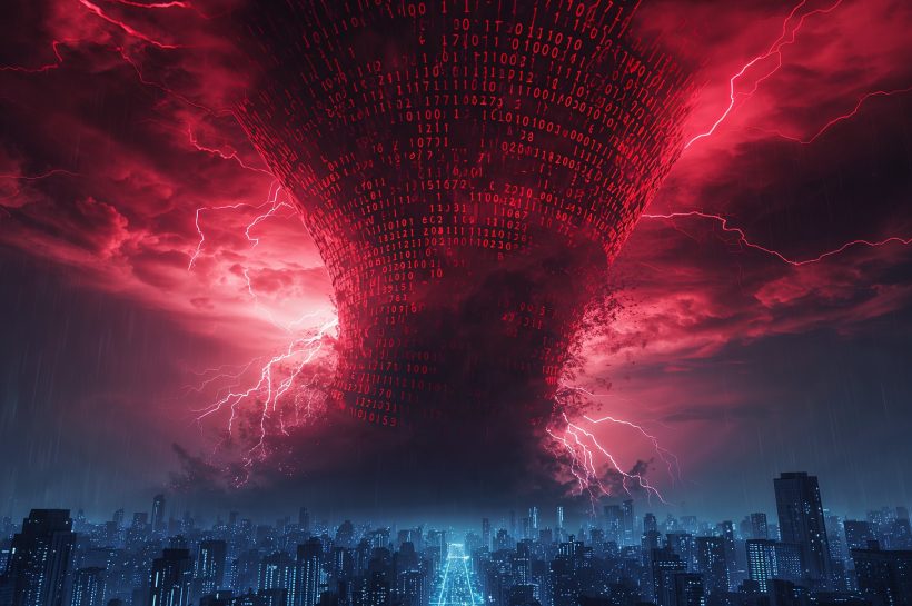 Storm-0249 ransomware attack chain showing ClickFix social engineering, fileless PowerShell execution, and DLL sideloading techniques