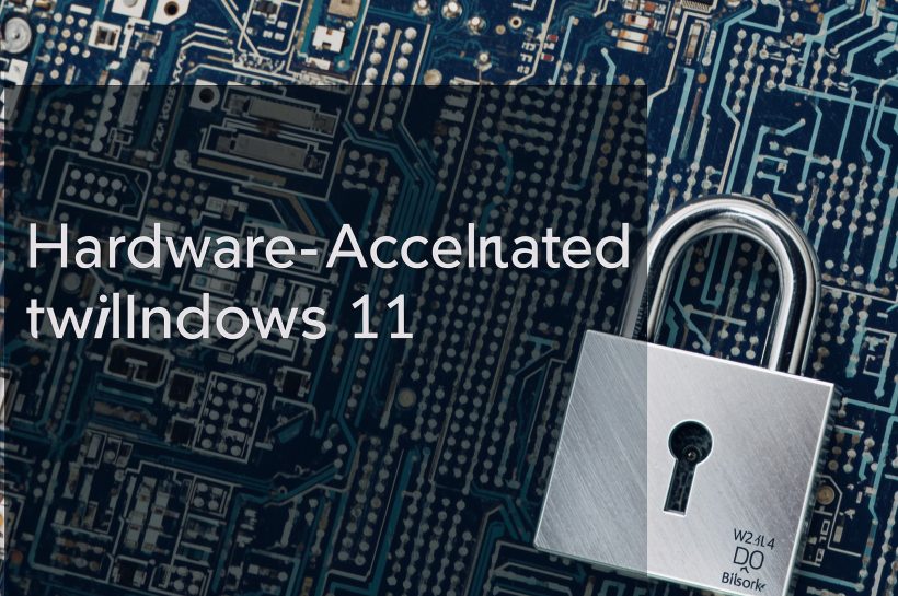 Windows 11 hardware-accelerated BitLocker encryption upgrade improving performance and security.
