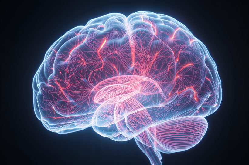 Abstract illustration showing AI circuitry with warning indicators highlighting discovered vulnerabilities
